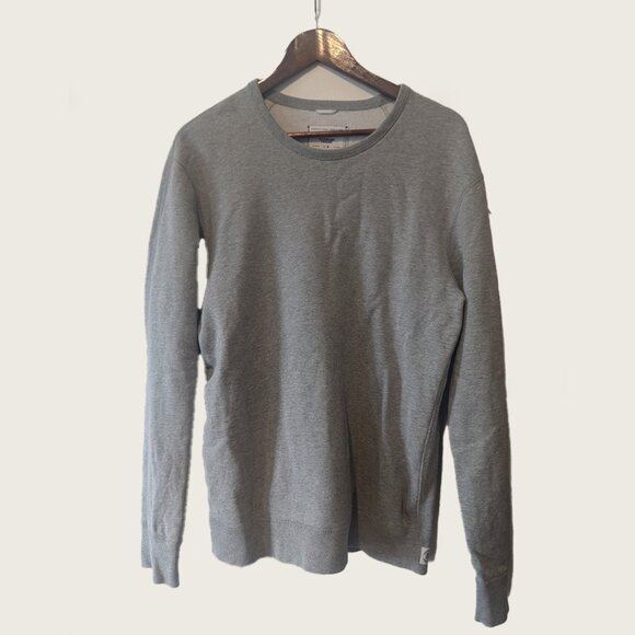 REIGNING CHAMP - Grey cotton crewneck sweater - Sz L - Picture 1 of 8